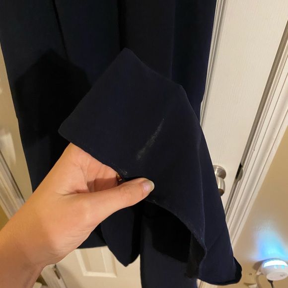 ML MONIQUE LHUILLIER Navy Love No One Halter-Neck High-Low Gown 6 - Picture 10 of 14